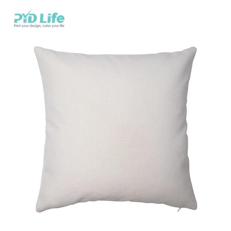 PYD Life RTS Wholesale Custom Sublimation White Linen Pillow Cover Blanks