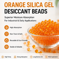 Perles de gel de silice orange et blanches mélangées à haute capacité d'absorption, déshydratant économique pour l'électronique et les machines