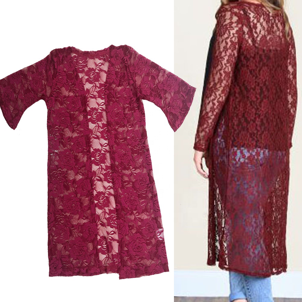 Популярный Повседневный дышащий летний женский кружевной кардиган с блестками, детский, для девочек, со звездами и блестками, Пыльник для мамы и меня