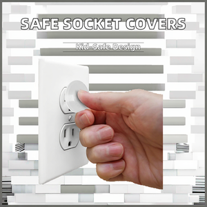 כיסויי שקעי בטיחות לתינוקות חומר פלסטי הגנה מפני זעזועים התקנה קלה התקנה קלה הגנה מאטבים שקעי חשמל - Product Image 2