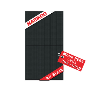 แผงโซลาร์เซลล์ Namkoo รุ่น Black Frame ขนาด 365W 370W 380W 385W สำหรับยุโรป แบบแผ่นเรียบ - Product Image 1