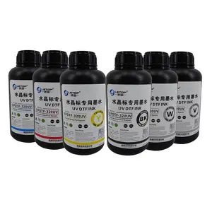 1000ML Autocollant Imprimante UV Dtf Transfert AB Film DTF Encre UV CMJN BLANC Et Vernis Pour Epson XP600 I3200 Tête D'impression UV DTF Imprimante