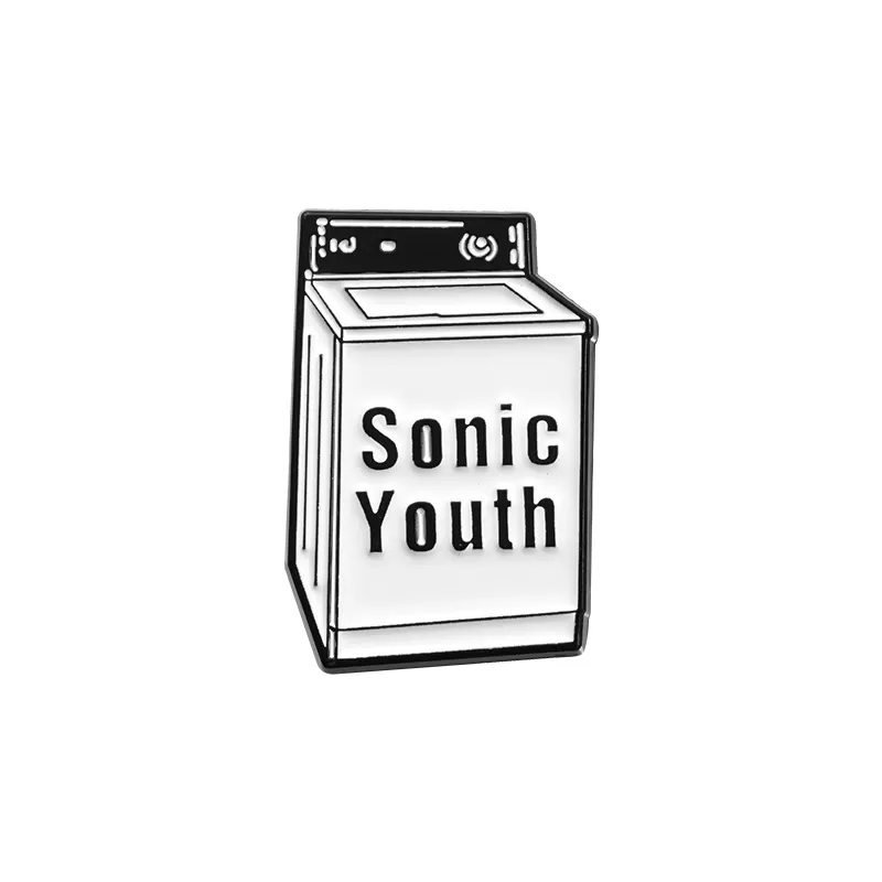 Mesin cuci Sonic Youth enamel pin Post Punk alternatif MTV 90s topi musik