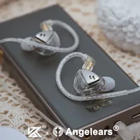 KZ X Angelears Libra Écouteurs intra-auriculaires HiFi dynamiques à fréquence ultra large IEM Casque de moniteur de musique avec câble remplaçable de 0.75mm