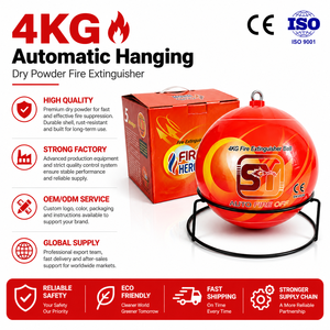 Extintor de Incendios Automático de Polvo Seco de 4 kg, Certificado CE, Colgante de Techo <span class=keywords><strong>con</strong></span> Gancho para Almacén, Extincteur Boule - Product Image 1