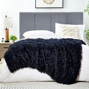 Couverture en fausse fourrure bleu marine Zhengtai Home Decor Knit 850GSM, vente en gros - Product Image 6
