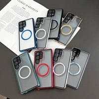 Étui en aluminium double face Magnetic King pour S26 Ultra, protection d'objectif haute définition, anti-espionnage, couverture intégrale S25 Plus