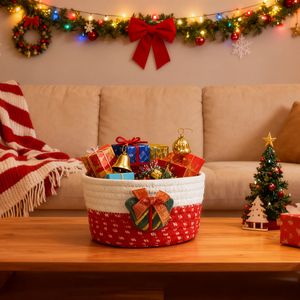 Panier <span class=keywords><strong>de</strong></span> rangement <span class=keywords><strong>de</strong></span> bureau en corde <span class=keywords><strong>de</strong></span> coton tressée, organisateur <span class=keywords><strong>pour</strong></span> cosmétiques/clés/télécommande, boîte à petits objets <span class=keywords><strong>pour</strong></span> entrée, <span class=keywords><strong>cadeau</strong></span> <span class=keywords><strong>de</strong></span> mariage ou <span class=keywords><strong>de</strong></span> Noël - Product Image 5