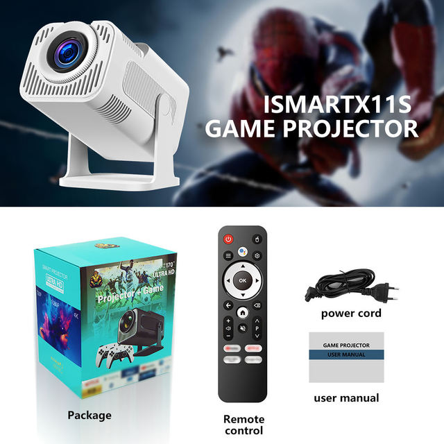 HY320mini Android 13 1080P WiFi 200 Ansi Portable Projector Auto Home Theater Smart Movie Portable F600 Game Projector