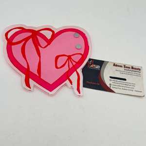 Pink <b>Heart</b> & Butterfly <b>Shape</b> Acrylic Eyelash Extension Tile with Custom Logo Printing Eco-Friendly Reusable Beauty Tool - Product Image 1