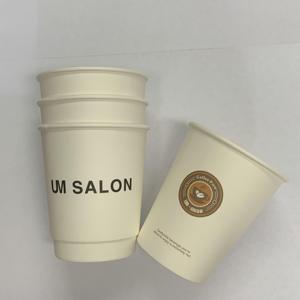 แก้วกาแฟกระดาษแบบใช้แล้วทิ้ง ผลิตจากโรงงานโดยตรง รับทำโลโก้ เป็นมิตรกับสิ่งแวดล้อม พร้อมฝาปิด แบบสองชั้น สำหรับเครื่องดื่มร้อนและเย็น เหมาะสำหรับร้านชานม - Product Image 2