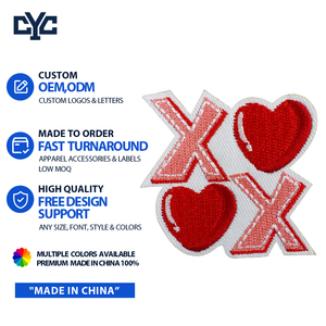 Parches Bordados Termoadhesivos al por Mayor ODM para el Día de San Valentín, 14 de <span class=keywords><strong>Febrero</strong></span>, con Diseño de Corazón Romántico y Taza de Leche - Product Image 2