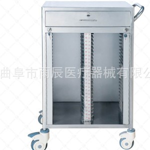 Carrito de almacenamiento de archivos de acero inoxidable Xin Yuchen con 40 compartimentos para uso hospitalario. - Product Image 4
