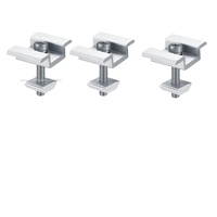 Colliers de fixation intermédiaires en aluminium pour modules photovoltaïques, colliers de fixation intermédiaires pour panneaux solaires pour système de montage, accessoires de montage pour système d'énergie solaire