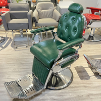 Chaises de barbier classiques pour salon de coiffure et de beauté, en cuir synthétique, brun, blanc, or, vert, rouge, style européen