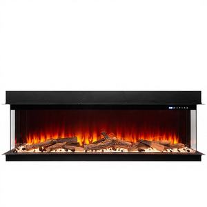 Cheminée électrique à flamme LED à chauffage 3 côtés de haute qualité avec contrôle par application WIFI Utilisation hôtelière Thermostat réglable 1500W - Product Image 1
