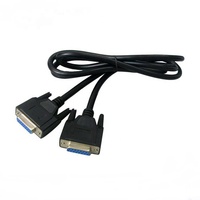 Kabel Ekstensi Db15 Hitam 1,5m Male ke Female 15C*28AWG dengan Perisai Ganda