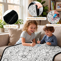 Couverture florale monochrome Daisy Rose Doodle avec motif à remplir, disponible en ODM, idéale pour studio d'artisanat, méditation ou comme cadeau.