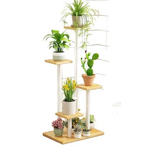 Soporte de Madera para Flores, Rectangular, Multifuncional, para Interiores y Exteriores, Estante para Plantas, para Sala de Estar, Balcón, de Pie o para Montar en la Pared - Product Image 5