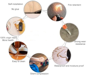 Plancher <span class=keywords><strong>en</strong></span> PVC SPC de 6 mm, système de clic Unilin, prix d'usine OEM, imperméable, ignifuge, plancher <span class=keywords><strong>en</strong></span> <span class=keywords><strong>vinyle</strong></span> de luxe imitation bois et carrelage, plancher <span class=keywords><strong>en</strong></span> plastique pour intérieur - Product Image 3