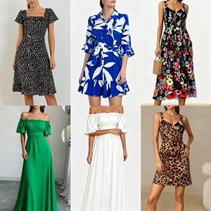 Vestidos Casuales de Poliéster para Mujer, Venta al por Mayor de Ropa Usada en Pacas Mixtas, Modelo QZ-059, Sin Marca, Guangdong - Product Image 5