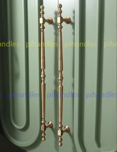 Tiradores de puerta de tira larga de bronce antiguo francés personalizados tiradores de puerta de madera de latón macizo tiradores de puerta de cafetería de doble cara - Product Image 3