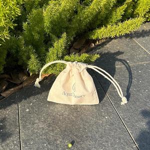 Personalized Raw Cotton <b>Drawstring</b> Dust Bag Customized Small Jewelry Packaging <b>Pouch</b> - Product Image 6