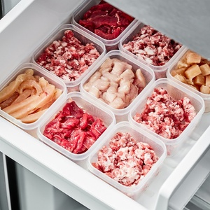 Refrigerator Fruit Meat Compartment Lunch <b>Food</b> Box Storage <b>Containers</b> <b>Plastic</b> Kitchen Airtight Organizer Storage Box With Lids - Product Image 4