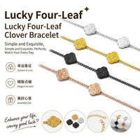 Bracelet de mode en acier inoxydable avec breloque Tawakkul Clover, mots arabes musulmans islamiques pour l'Aïd, vente en gros pour femmes