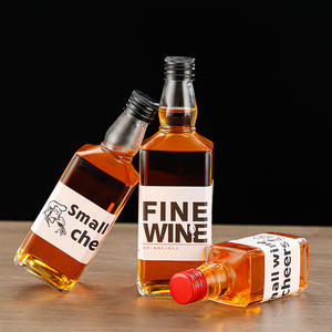 Bouteilles en verre carrées vides personnalisées pour gin, vodka, <span class=keywords><strong>whisky</strong></span>, tequila, liqueur, vin – 50 ml, 200 ml, 375 ml, 500 ml - Product Image 3