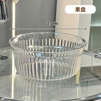 Plateau à thé ménager Transparent Dim Sum bonbons et plateau de fruits secs grande boîte de rangement de fruits conteneur en plastique bac de vidange d'eau