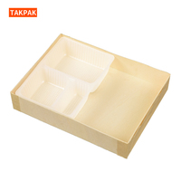 Emballage alimentaire jetable en bois naturel compostable et écologique, boîte à bento pour emporter, boîte à lunch biodégradable