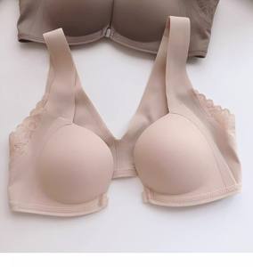 Sujetador de <span class=keywords><strong>chaleco</strong></span> sin costuras para <span class=keywords><strong>mujer</strong></span>, ajuste de hebilla frontal, Copas de explosión de realce de pecho pequeño, anillos de acero frontales transpirables sin logotipo - Product Image 2