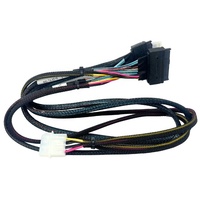 Cable Digital SAS SFF 8654 8x SFF 8639x2 U.2 NVMe para Unidad de Estado Sólido, Velocidad de Transferencia de 24 Gbps, Conectores USB 3.0, Garantía de 3 Años