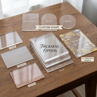 Décorations de table de mariage bohème modernes : Supports de panneaux de table en acrylique avec cartes de placement et numéros de table