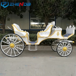 Classic platinum wedding car horse-drawn, romantic ceremony sightseeing bus can customize electric sightseeing - Product Image 2