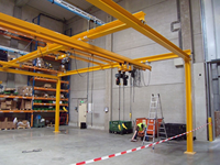 Système de grue de pont léger autoportant de 1000 kg 2 tonnes avec la grue flexible de poste de travail de composant de noyau de moteur de monorail de faisceau