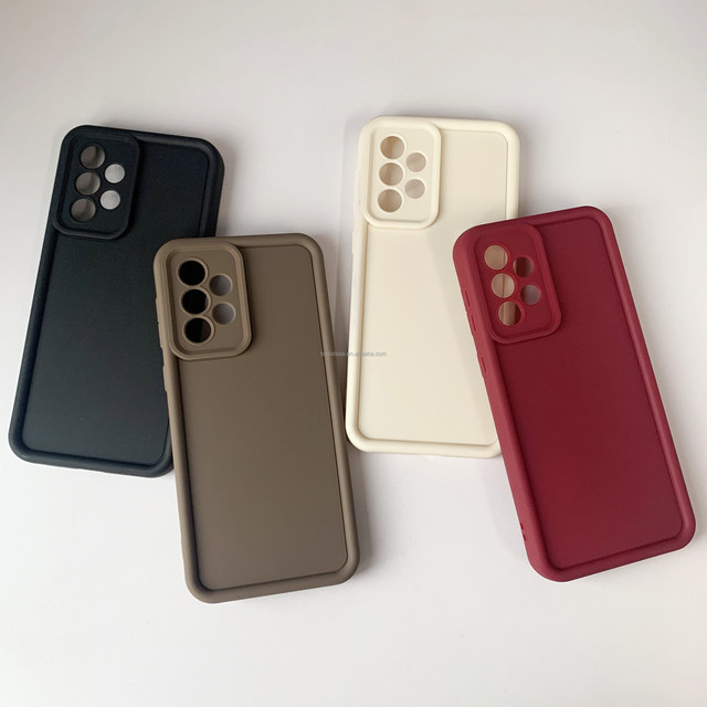 Solid Color TPU Phone Case for Samsung A33 Camera Protection Soft Mobile Phone Cover Support Pattern Printing Samsung Phone Case