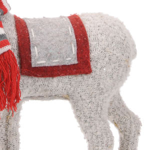 زينة عيد الميلاد الكلاسيكية المصنوعة حسب الطلب من البلاستيك الرمادي على شكل غزال للغرفة المعيشية - Product Image 3