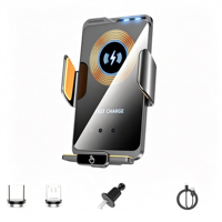 Support de téléphone sans fil à fixation automatique pour grille d'aération de voiture, chargeur de navigation pour véhicule - Offre Spéciale