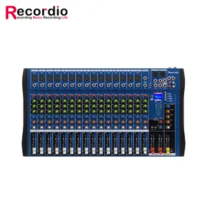 GAX-CT16 Mixing console with digital microphone 16 channels with USB Blueteeth 48 V Phantom Power Professional DJ Audio Mixer