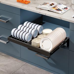 Égouttoir à vaisselle et à bols extensible sans perçage, égouttoir coulissant, organisateur de rangement pour armoire de cuisine <span class=keywords><strong>sous</strong></span> l'évier - Product Image 2