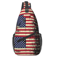 Sac bandoulière imperméable en polyester commémoratif America250 – Cadeau du 250e anniversaire des États-Unis – Sac de voyage quotidien et de sport
