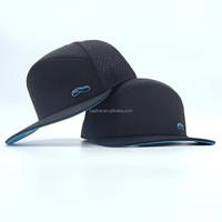 Casquette Snapback de Haute Qualité à 6 ou 7 Panneaux avec Logo Brodé en Patch de Caoutchouc Personnalisé, Visière Plate, en Polyester Imperméable et Trous Découpés au Laser KB