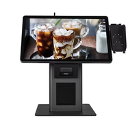 Terminal de point de vente intelligent tout-en-un 15,6 pouces, Android OS, Wi-Fi 6, garantie 1 an, caisse enregistreuse noire, 99% SRGB