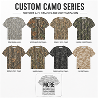 Camisas de Camuflaje Bottomland para Hombre al por Mayor, Camisa de Caza de Manga Corta, Camiseta de Camuflaje, Ropa Táctica para Senderismo al Aire Libre, Personalizada