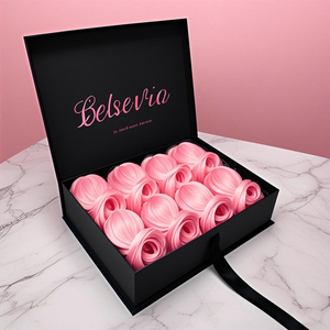 Hộp quà giấy hình sách lãng mạn, in kỹ thuật số, trống, màu đen, lớn, chất liệu bìa cứng, đóng gói từ tính, có in logo, có thể tái chế - Product Image 2