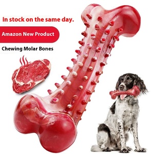 Durevole eco-friendly in gomma naturale cane da masticare giocattolo grande cane realistico osso elegante per animali domestici palle da gioco con la corda di cane prodotti - Product Image 1