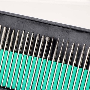 Diamond Grinding Needles 30pc Set 3.0mm Cone Cylindrical For <b>Nail</b> Drill Polishing Metal Ceramic Glass Jewelry Professional - Product Image 1