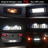 Luces LED de Matrícula de Coche 12V, Lámpara y Accesorios para Skoda Seat Leon Ibiza VW Golf 4 5 6 7 MK4 MK7 Passat CC Polo Scirocco
